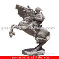 riding horse stone figure